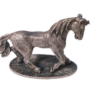 Girl Scouts Going Places Horse Figurine Miniature Mustang Pewter 2008 - 2009